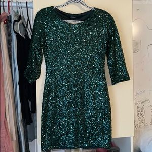 Sequin emerald night dress